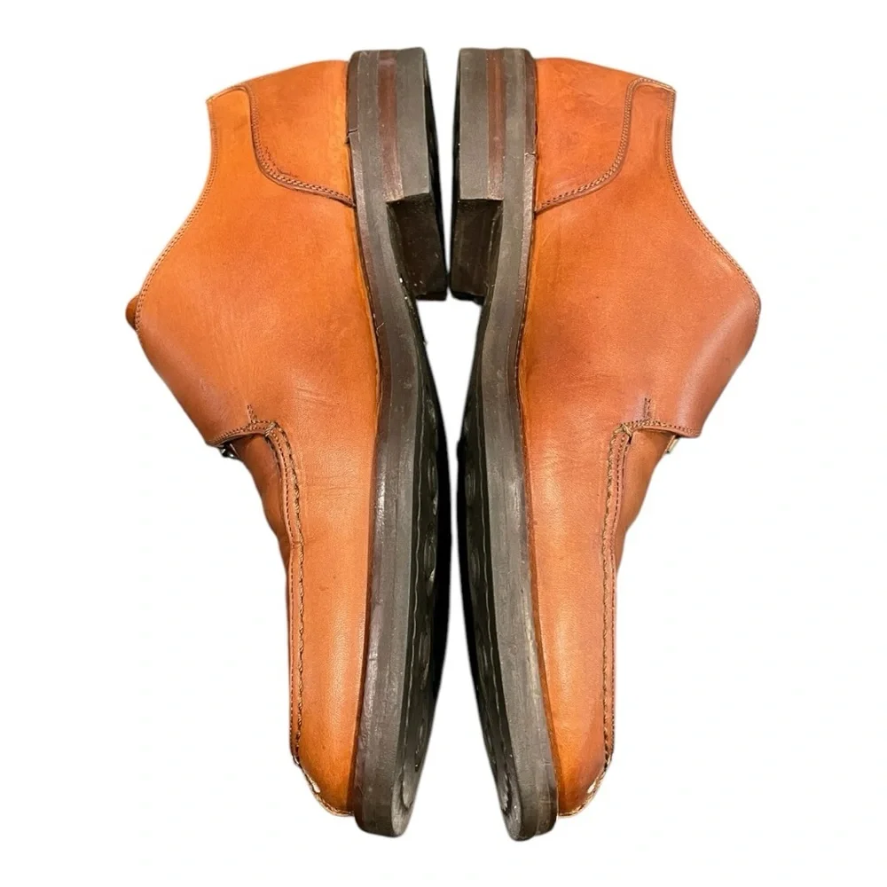 Cole Haan‎ Monk Strap Brown Leather Slip On Dress Shoes Size 8.5